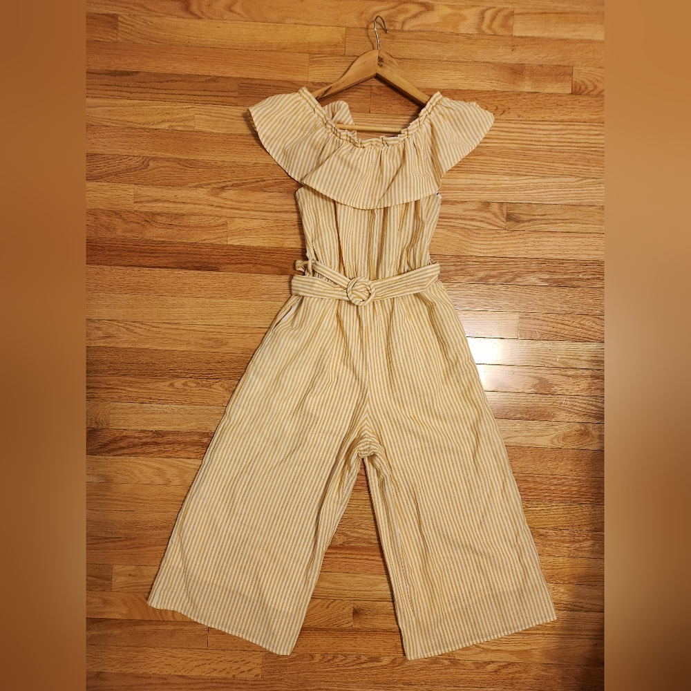 Mustard striped jumpsuit